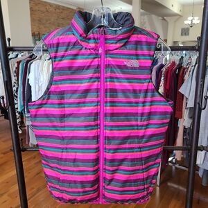 The North Face Colorful Reversible Puffer Vest Size Large 14/16